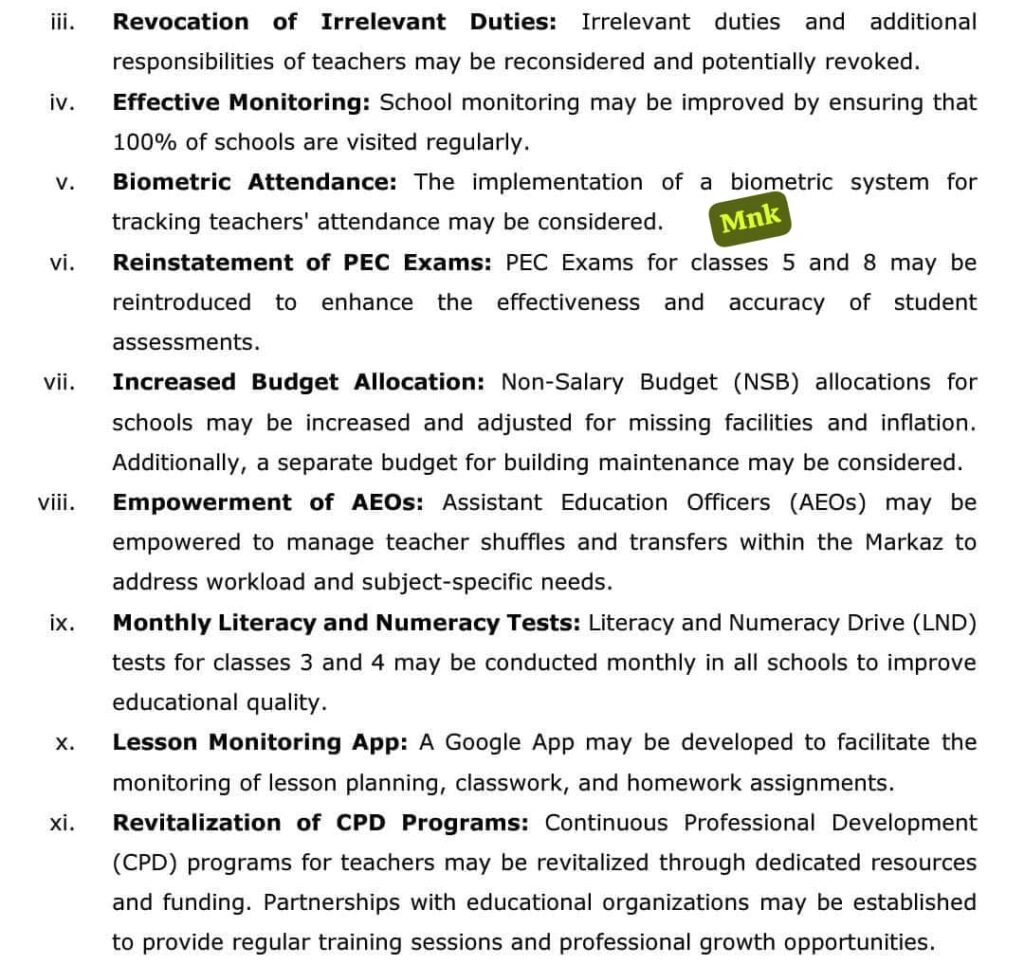 Revamping Education in Pakistan: Proposed Reforms